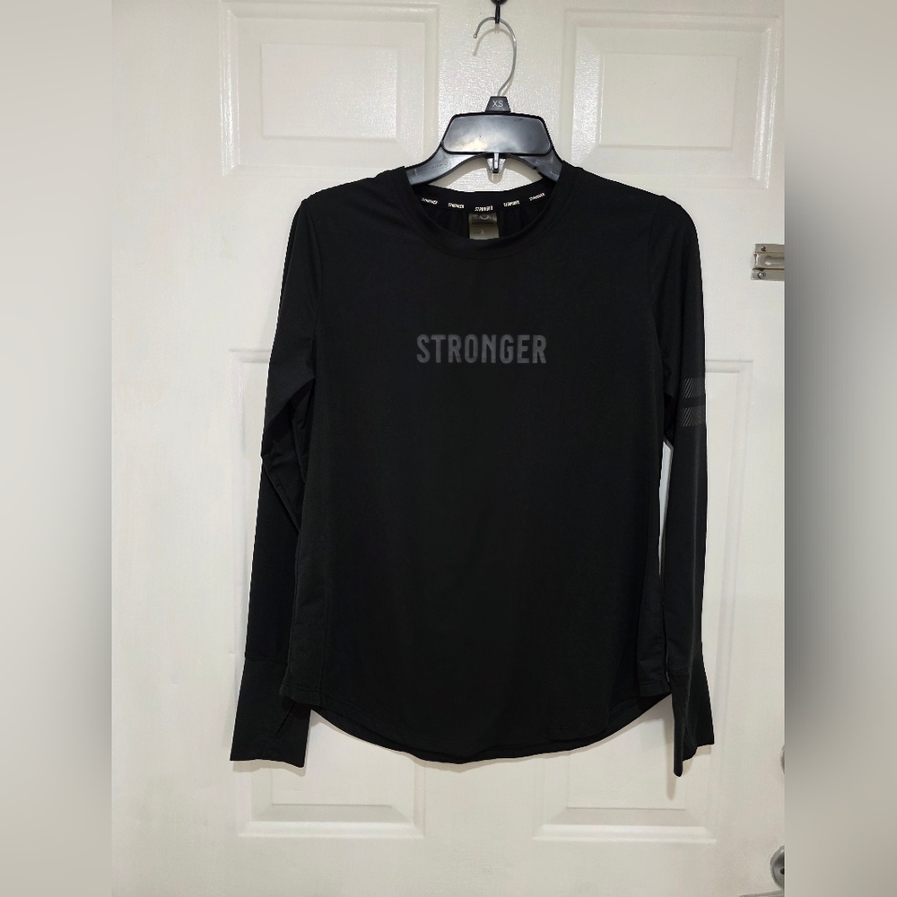 Stronger Women's Black Long Sleeve Tee